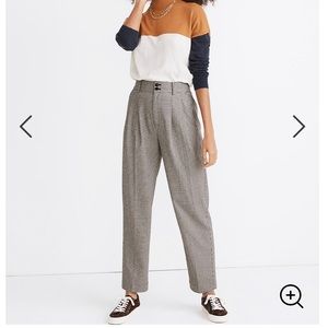 NWOT Madewell Pleated Taper Wide-Leg Pants